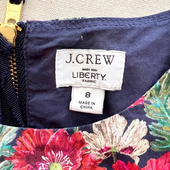 J. CREW Girls' Ruffle-Shoulder Dress in Liberty Amelie Poppy Floral - 8 - Picture 6 of 8